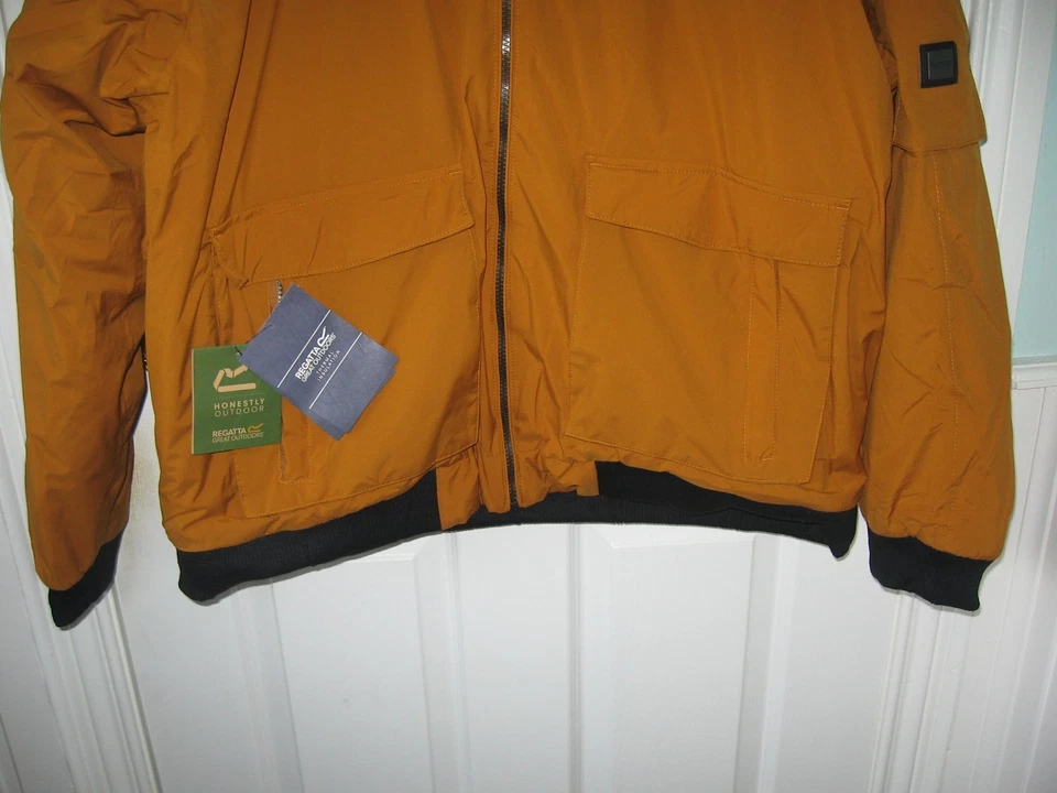 BNWT MENS REGATTA FAIZAN HOODED WATERPROOF BREATHABLE JACKET 3XL CATHAY SPICE - Image 3 of 4