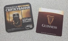 GUINNESS BEER MATS IN UKRAINIAN LANGUAGE FROM UKRAINE