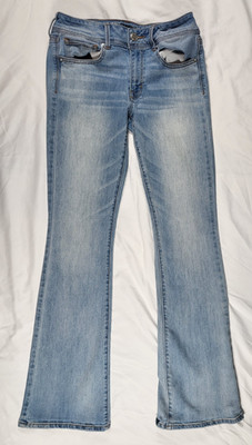 American Eagle Kick Boot Jeans Women s 8 Bootcut Faded Y2K 2000s Preppy