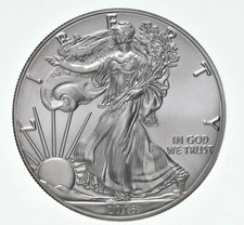 2016 Unc American Silver Eagle 1 Troy Oz .999 Fine Silver