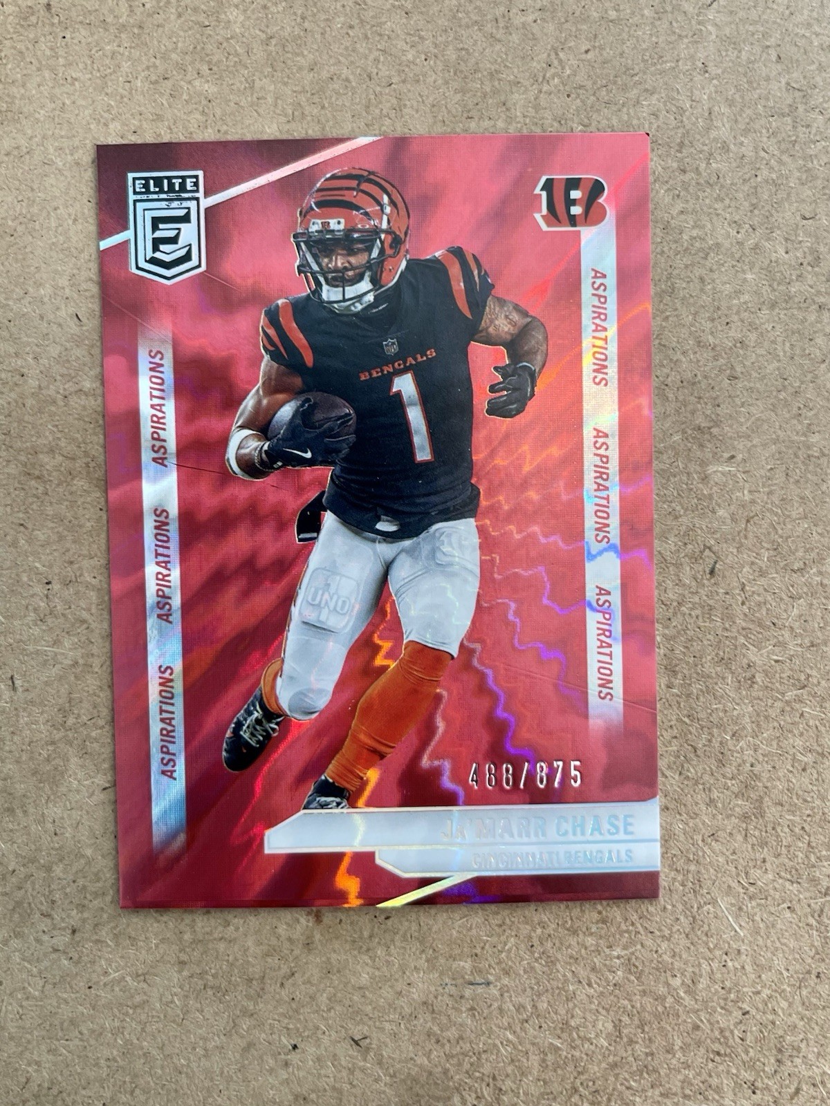 Ja’Marr Chase 2024 Panini Donruss Elite SP Aspirations Shimmer #/875 SN Bengals