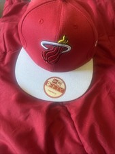 Miami Heat New Era 9Fifty Hardwood Classics Snapback Adjustable Baseball Hat Red