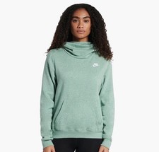 Nike Women s Essential Funnel Neck Hoodie Light Green Size Large