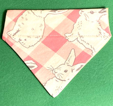 Over Collar Slide On Pet Dog Cat Bandana Scarf EASTER BUNNIES XSMALL