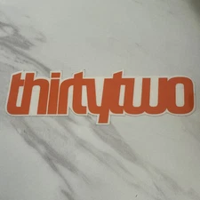 Thirtytwo Snowboard Boot Sticker - Orange - Decal - 6x2”