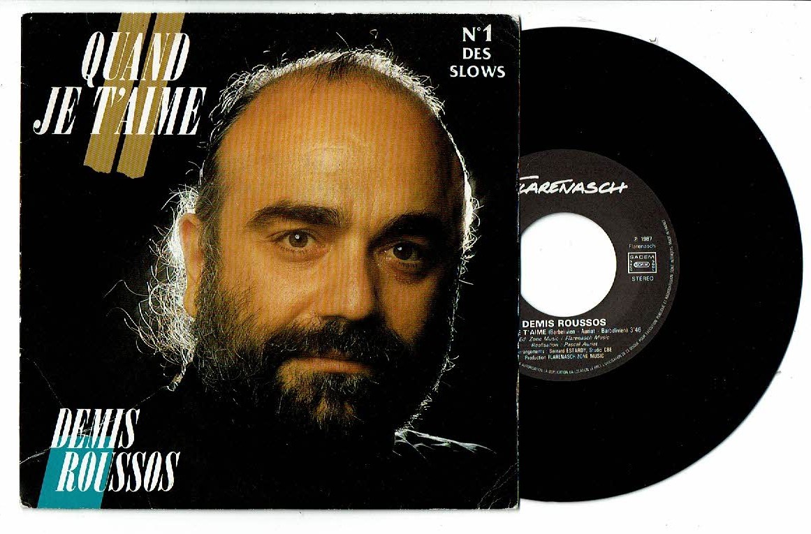 Demis Roussos 45 RPM Quand Je T'Aime Slow No. 1 -birds Jeunesse - Flarenasch