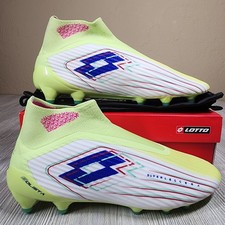 Lotto Solista 100 VIII Gravity FG White/Green Soccer Cleat Mens Size 11.5 New