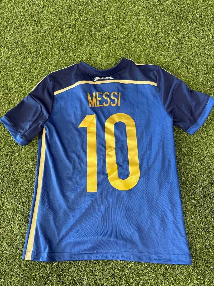adidas Argentina 2014 World Cup #10 Lionel Messi Away Jersey Youth