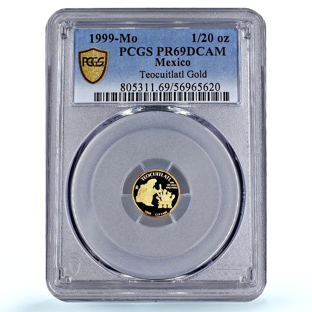 Mexico 1/20 onza Teocuitlatl Indians Crafts History PR 69 PCGS