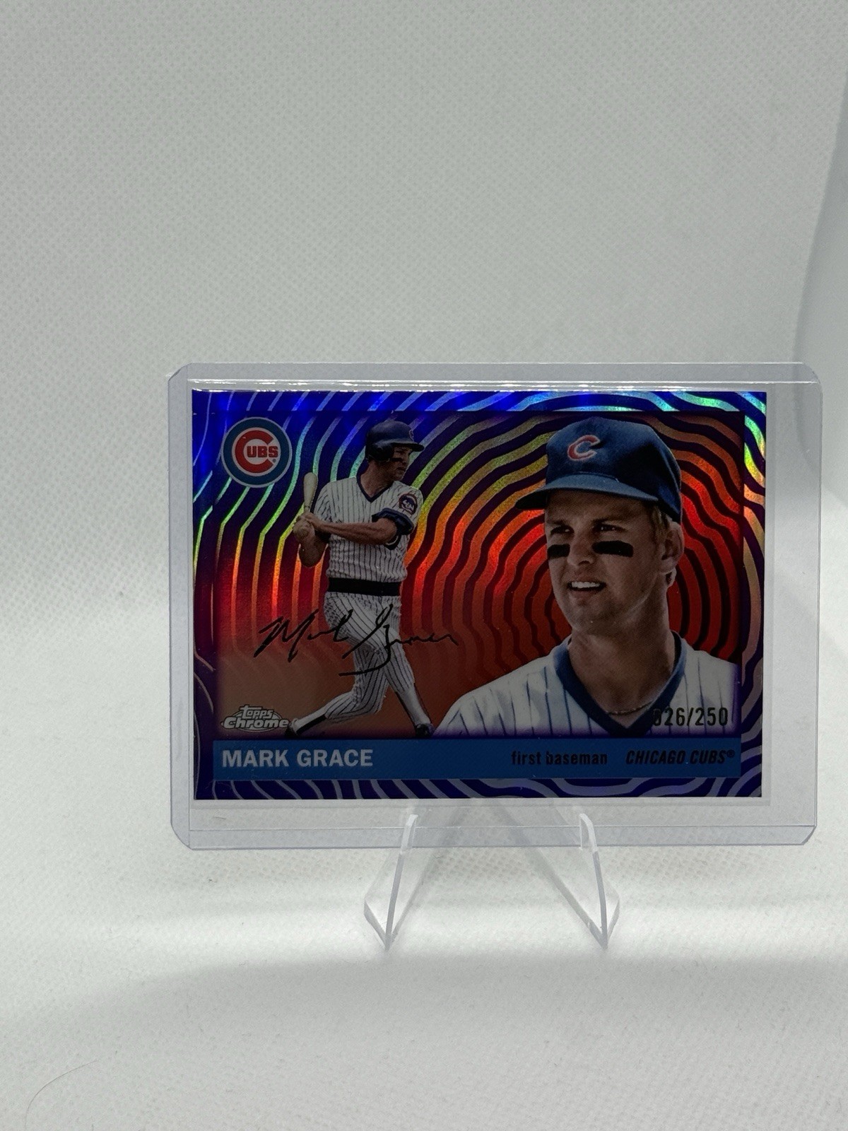 Mark Grace Cubs #/250 2025 Topps Chrome Platinum  - #383 Purple Vibrations 
