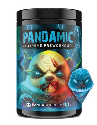Panda Supps Pandamic Extreme Pre-Workout 25 Servings BLUE RAZ- Brand New