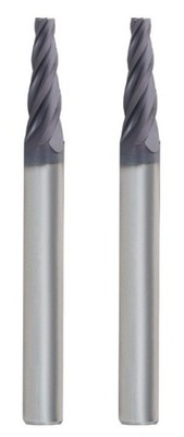 2PC 1/8'' Carbide Endmill 4 Flute Square 7deg taper per side TiAlN (CB4-H)