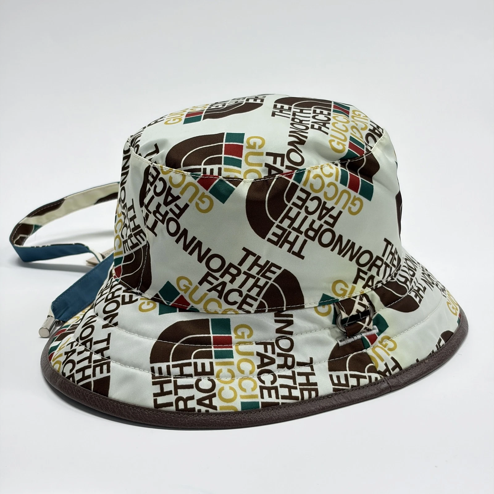 Gucci x The North Face Self Tie Nylon Hat Brown/White 652942-4HADY-9769 M