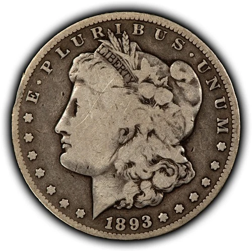 1893-CC $1 Morgan Silver Dollar - VG Key Date Carson City - SKU-B5138