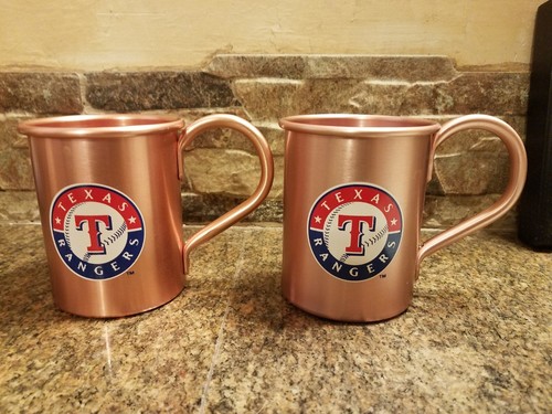 Texas Rangers Baseball Copper Moscow Mule Mug Cup Smirnoff Vodka - 第 1/4 張圖片