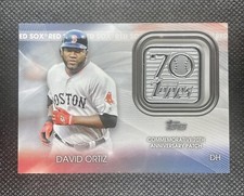 2021 Topps DAVID ORTIZ 70th Anniversary Logo Patch Card #T70P-DO HOF Red Sox
