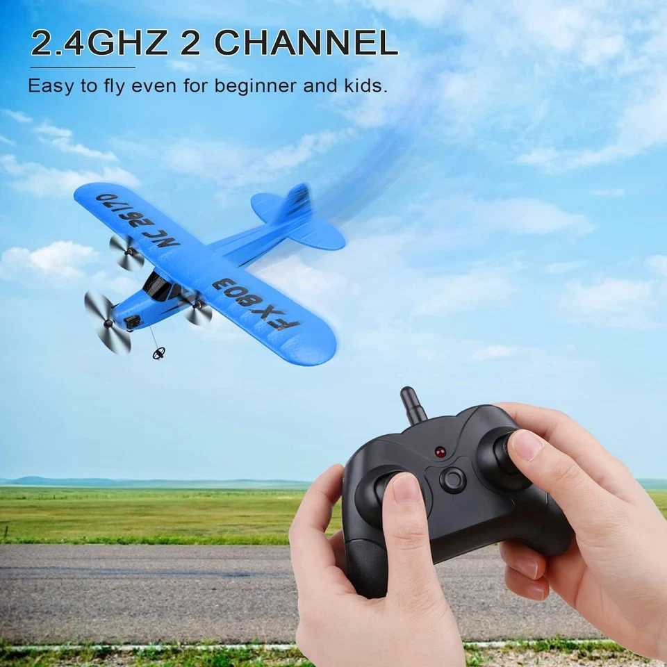 2.4GHz 2CH EPP Remote Control Airplane Rc Plane RTF Outdoor Jet Fighter 14+ Gift - Image 3 of 4