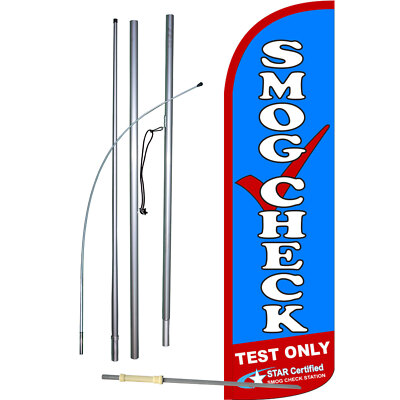 Smog Check Test Only Complete Swooper Flag Bundle | eBay