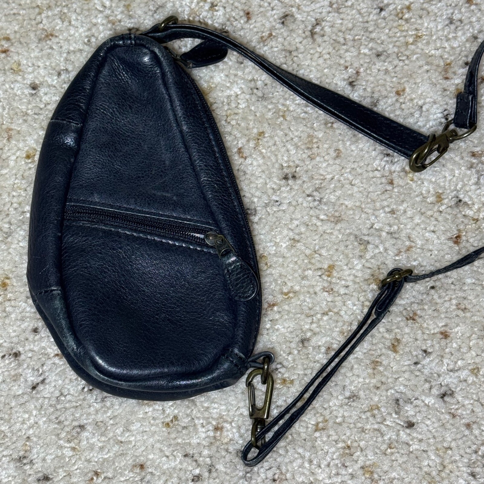 Vintage L.L. Bean Zip Coin Purse with Key Clip - Style OALY2