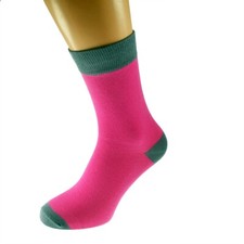 Unisex-Socken mit hohem Baumwollanteil pink und schiefergrau UK 5&ndash;12