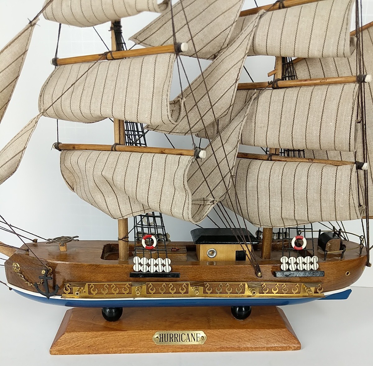 Tall Ship Model HURRICANE Sail Boat Clipper Vessel~Fabric