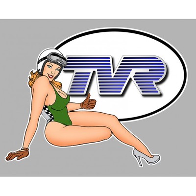 TVR right pin up sticker straight vinyl laminated