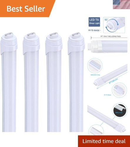 8 Foot HO Base LED Tube Light 8FT LED Shop Light T8 Rotatable R17D 144W