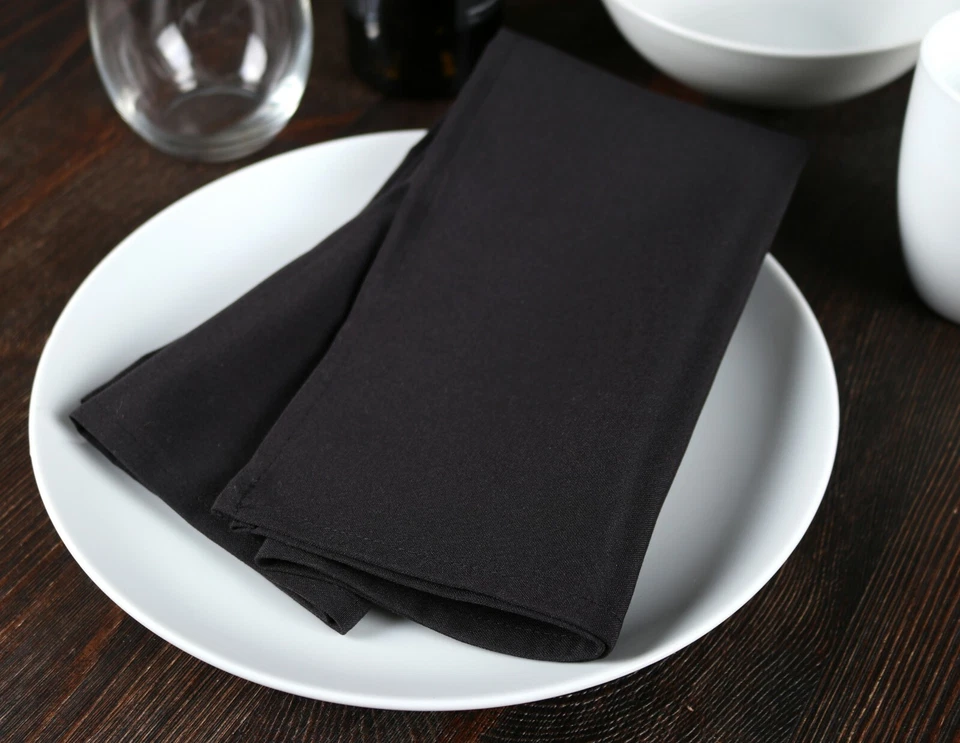 Dinner Napkin 25 Pack - 20 x 20 Poly-Spun Cloth Dining Napkins w/ Color Options - Image 4 of 4