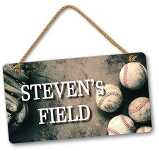 Kids Personalized Baseball Sport Themed Bedroom Door  Wall Hanging Sign