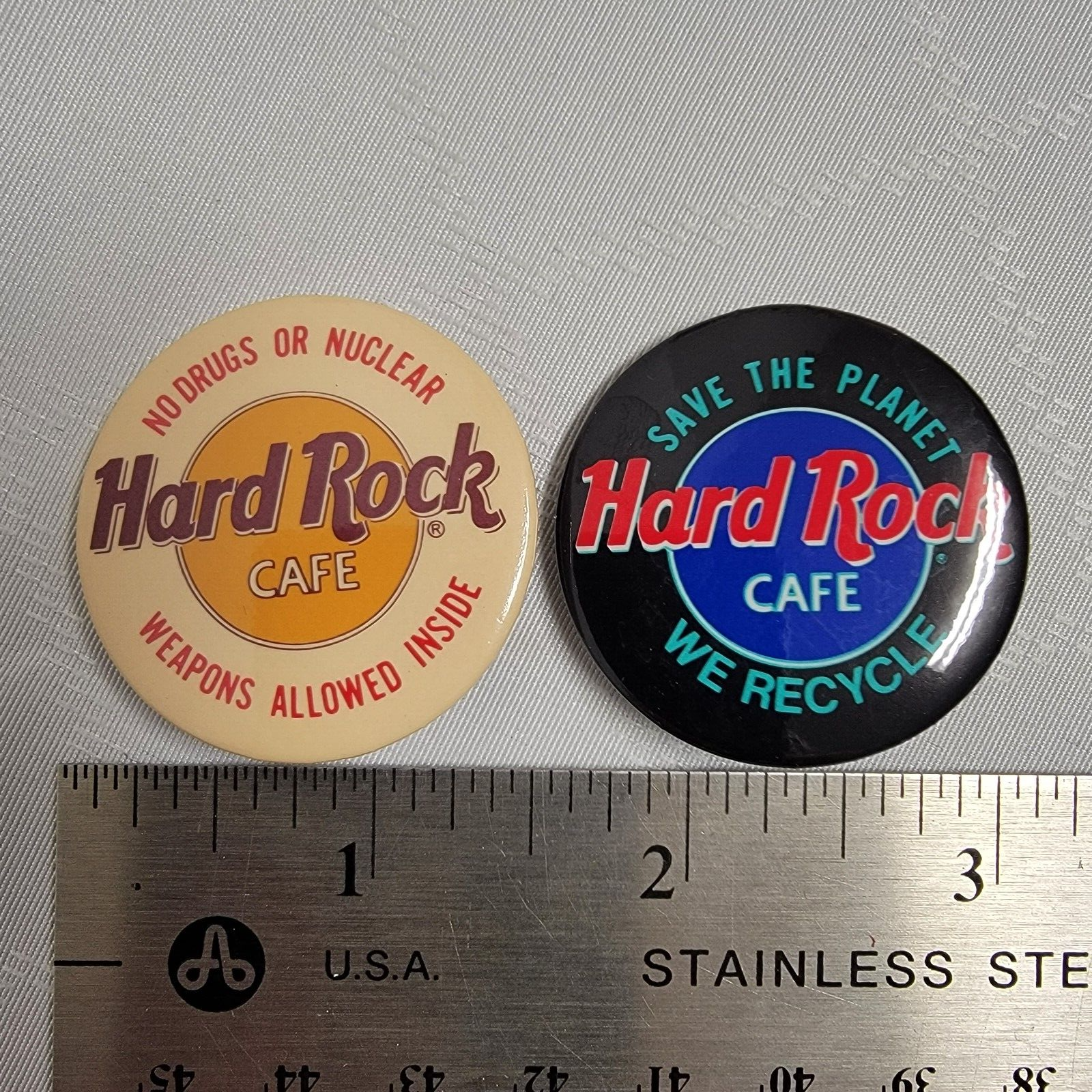 Hard Rock Cafe Pin Pins Lapel Clasp Closure Set of 2