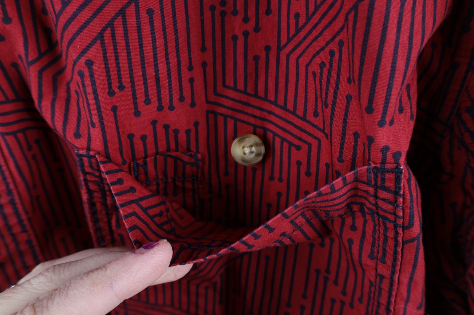 ALTRA Camicia Duluth Trading Co uomo 2XLT vestibilità rilassata sbiadita manica corta abbottonata rossa