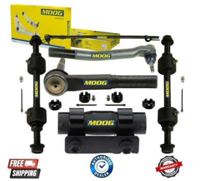 NEW MOOG Front Sway Bar & Tie Rod w/ Drag Link 6PC Set Ford F-450/550 Super Duty