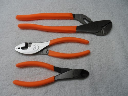 Craftsman Slip Diagonal Arc Pliers Set USA 3 pcs Neon - PN 45238 (orange) - Picture 7 of 14