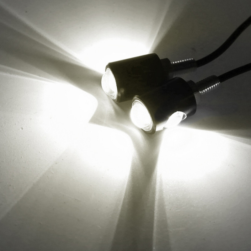 Creative Motorcycle Signal Lamp License Plate Light LED Bulb Eye Shape Indicah^a