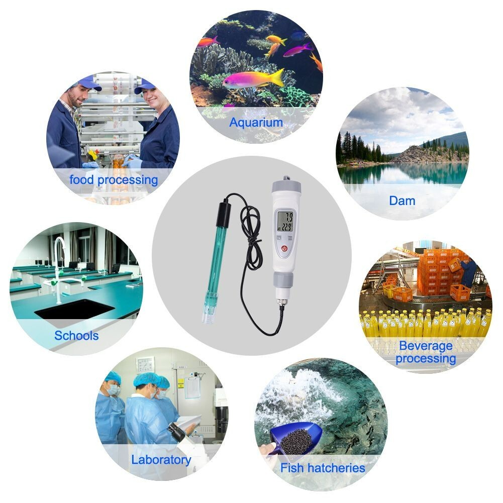 PH Meter Fish Aquarium Test Pen High Precision Acidity Detector Monitor PH-20W