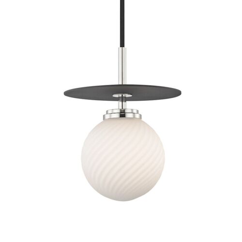 Mitzi by Hudson Valley Ellis 1 Light Small Pendant, Nickel-Black - H200701S-PN- - Picture 1 of 1