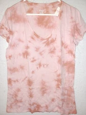 Victoria Secret PINK T-SHIRT PERFECT SCOOP V NECK TEE sz XS S Tie Dye Camo NEW