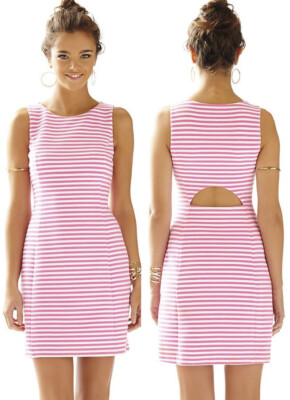 lilly pulitzer pink and white striped dress