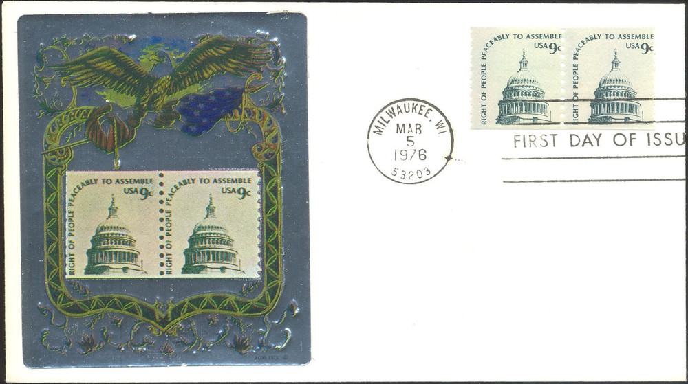 #1616 Right to Assemble Ross Foil FDC (29619761616001)