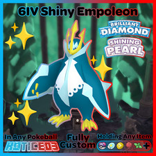 EMPOLEON ✨ SHINY 6IV ✨ Pokemon Brilliant Diamond and Shining Pearl lv100 + EVs
