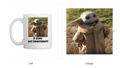 Weiße Gizmo Baby Yoda Humor / lustige Tasse / Tasse Brühanleitung ORCM19