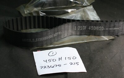 One (1) Dayco 450H150 Synchro Cog Timing Belt 45'' Long 1-1/2'' Wide USA NEW