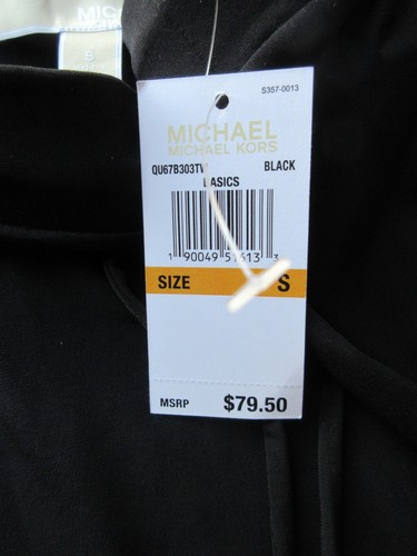 MICHAEL KORS BASICS SKIRT NWT BLACK SIZE S PULL-ON DRAWSTRING VERSATILE POLYESTE - Picture 6 of 8