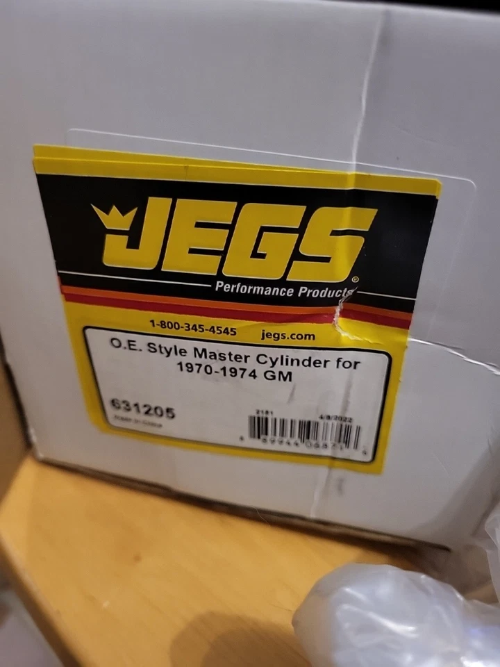 1970-1974 Gm Jegs Chevelle Camaro Firebird Jegs Brake Master Cylinder + hardware - Image 4 of 4