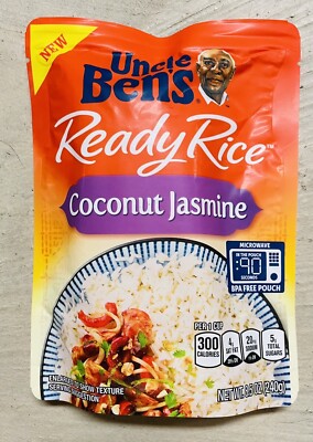 Uncle Ben's Ready Rice 8.5oz Bag Discontinued Logo Sealed Coconut Jasmine Rice