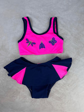 Vintage Girls Butterfly Swimsuit 90s Y2K 2T Neon