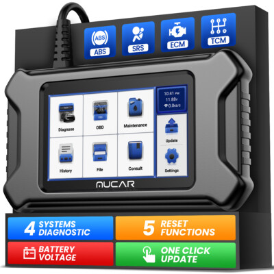 MUCAR CS4 OBD2 Scanner Car Diagnostic Tool Code Reader 5 Resets Free Update