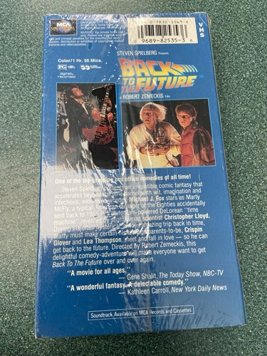 Back To The Future 1986 VHS Sci-Fi Film Michael J. Fox Steven Spielberg SEALED - Picture 6 of 6