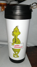 Dr. Seuss The Grinch Travel Mug with Cover, White NEW see pics, free ship 2021