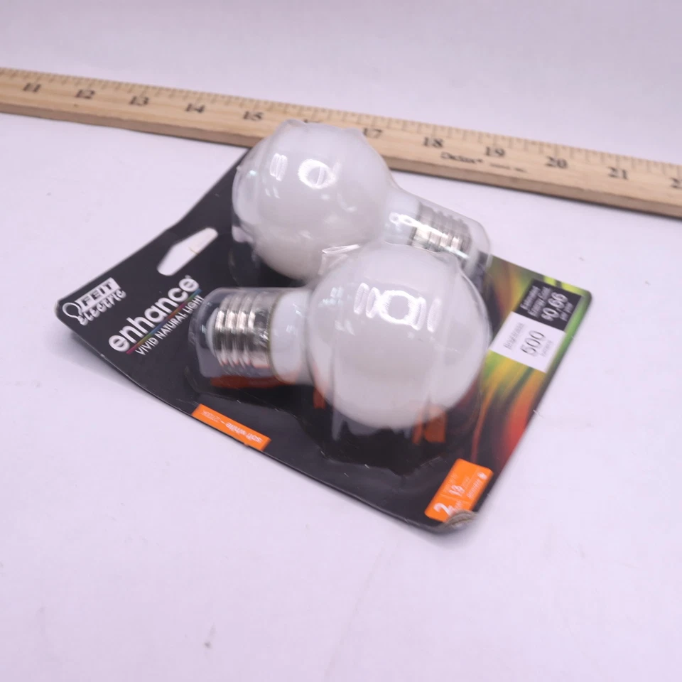 (2-Pk) Feit Electric Globe LED Light Bulb 2700K Warm White G16.5 120V 5.5W - Image 4 of 4